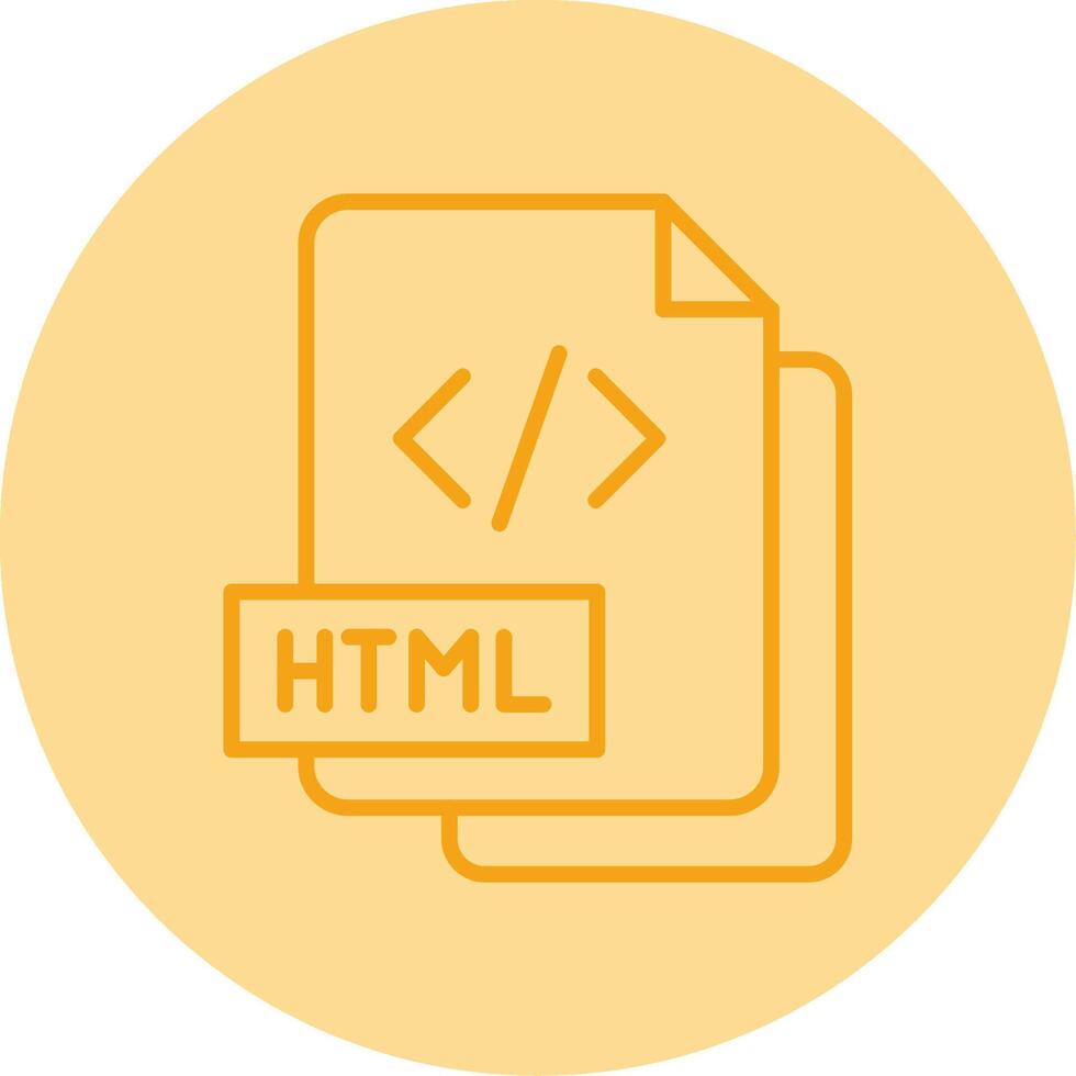 HTML Web Page Line Dual Tone Circle vector