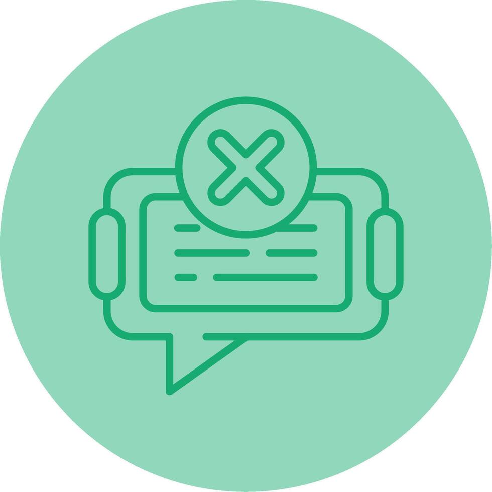 Delete Chat Message Line Dual Tone Circle vector