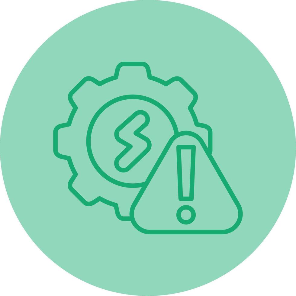 Electrical Troubleshooting Process Line Dual Tone Circle vector