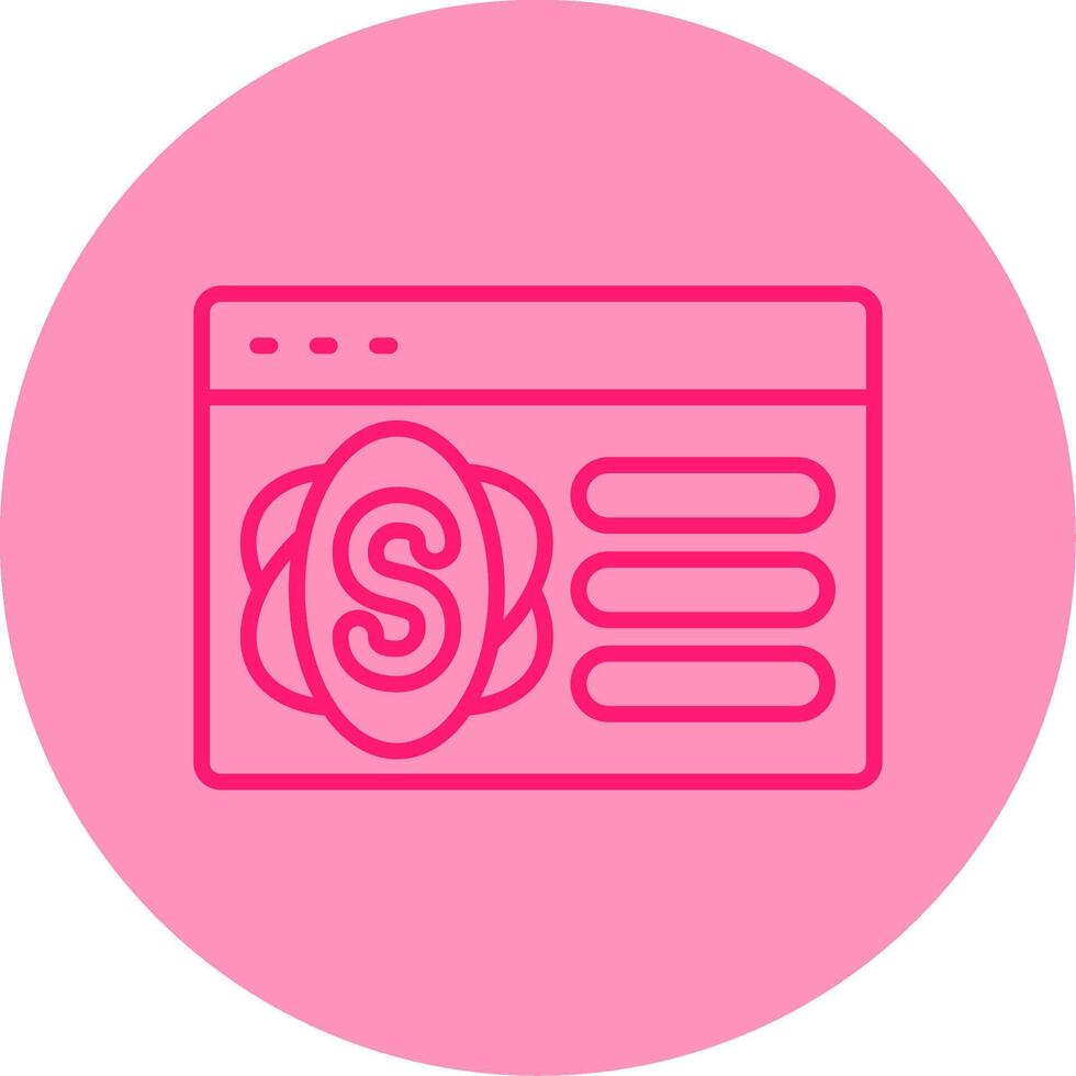 Semantic Web Technology Line Dual Tone Circle vector