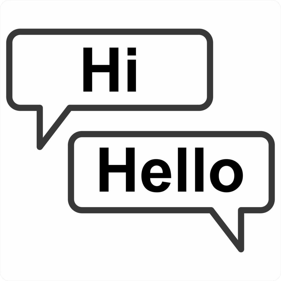 Chat and message icon concept in black color icon vector