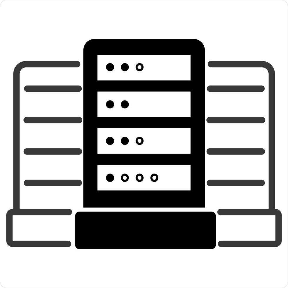 Database Server icon concept in black color icon vector