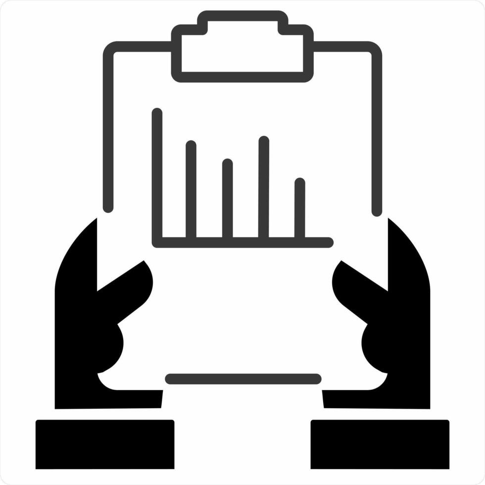 Data Visualization icon in black color icon vector