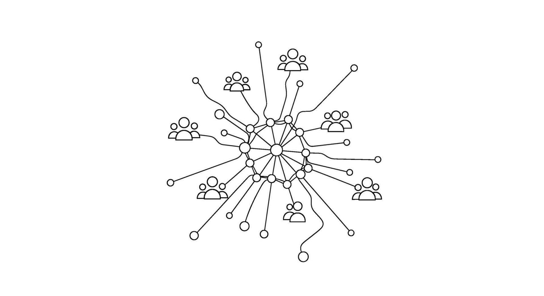 Connected people icons forming a network on a white representing global communication teamwork and the interconnectedness of modern society vector