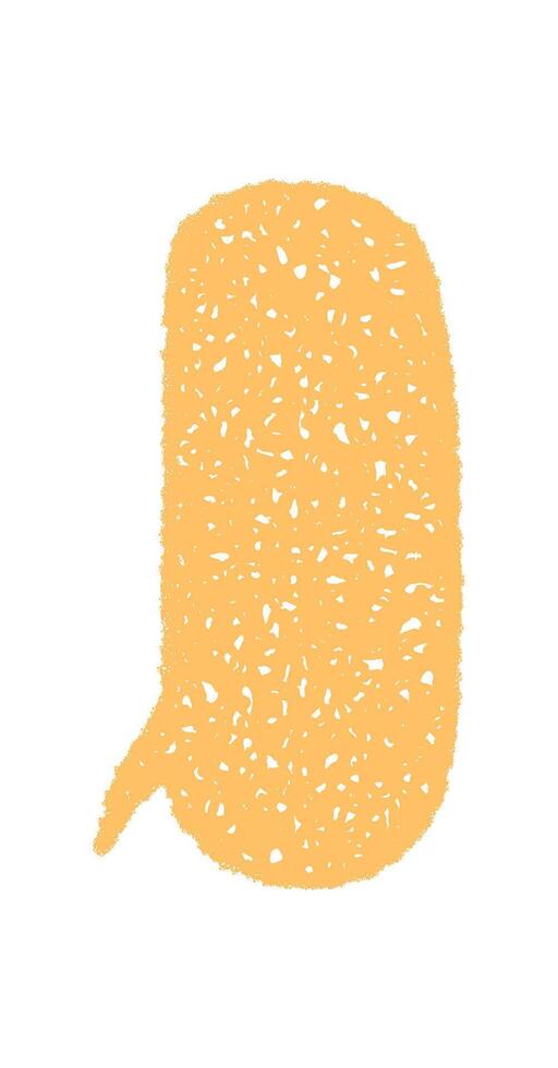 Fluid chalk speech bubble icon with scribble effect and abstract organic rectangle form. Modern message design shows talk and comment, yellow shape as concept for conversation or message art. vector