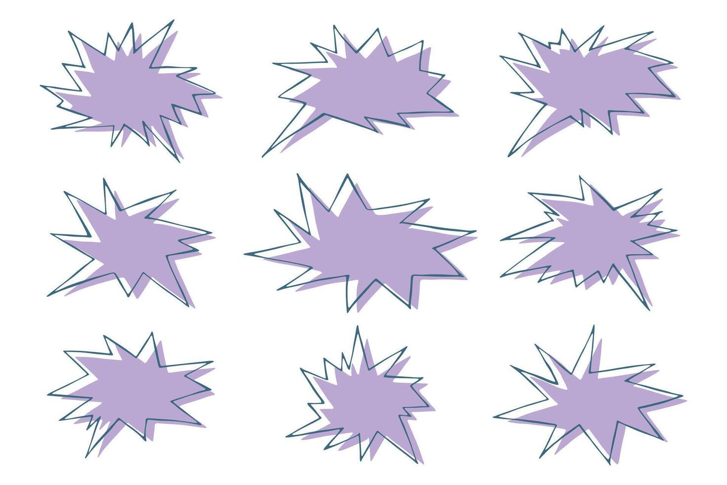 chatting new textbox Set of hand drawn speech bubble Blank empty message box Textbox frame for banners, price tags, stickers, design vector