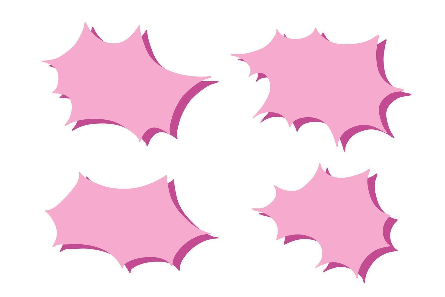 Set of hand drawn speech bubble Blank empty message box Textbox frame for banners, price tags, stickers, design dream new talk vector