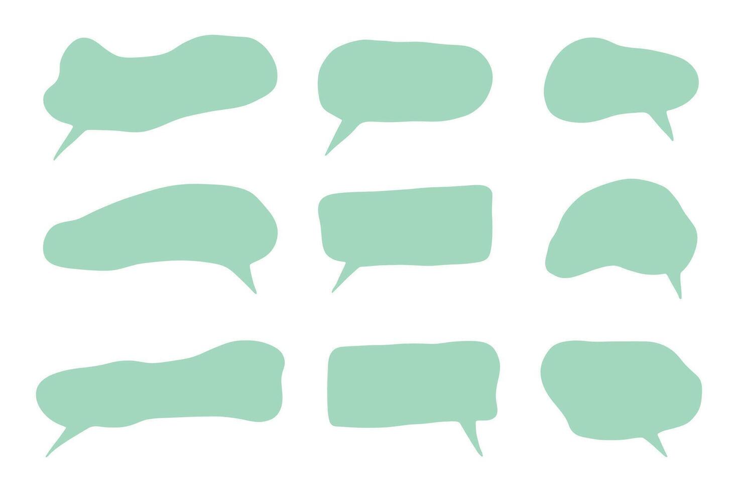 Set of hand drawn speech bubble Blank empty message box Textbox frame for banners, price tags, stickers, design dream new cloud vector