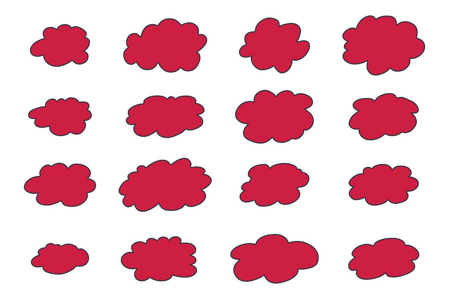 Set of hand drawn speech bubble Blank empty message box Textbox frame for banners, price tags, stickers, design message new box vector