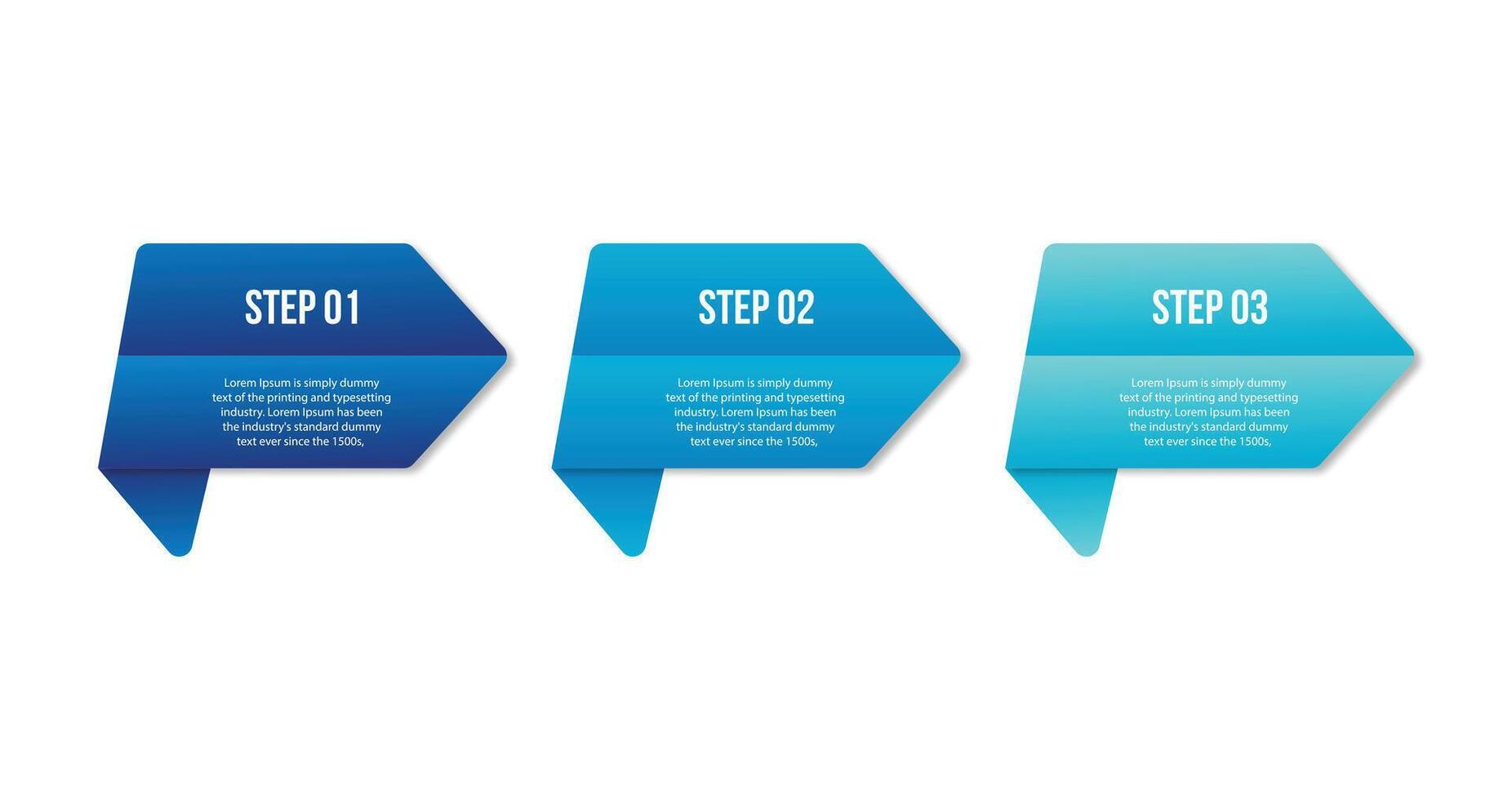 Infographic arrows with step up options. template in flat design style vector
