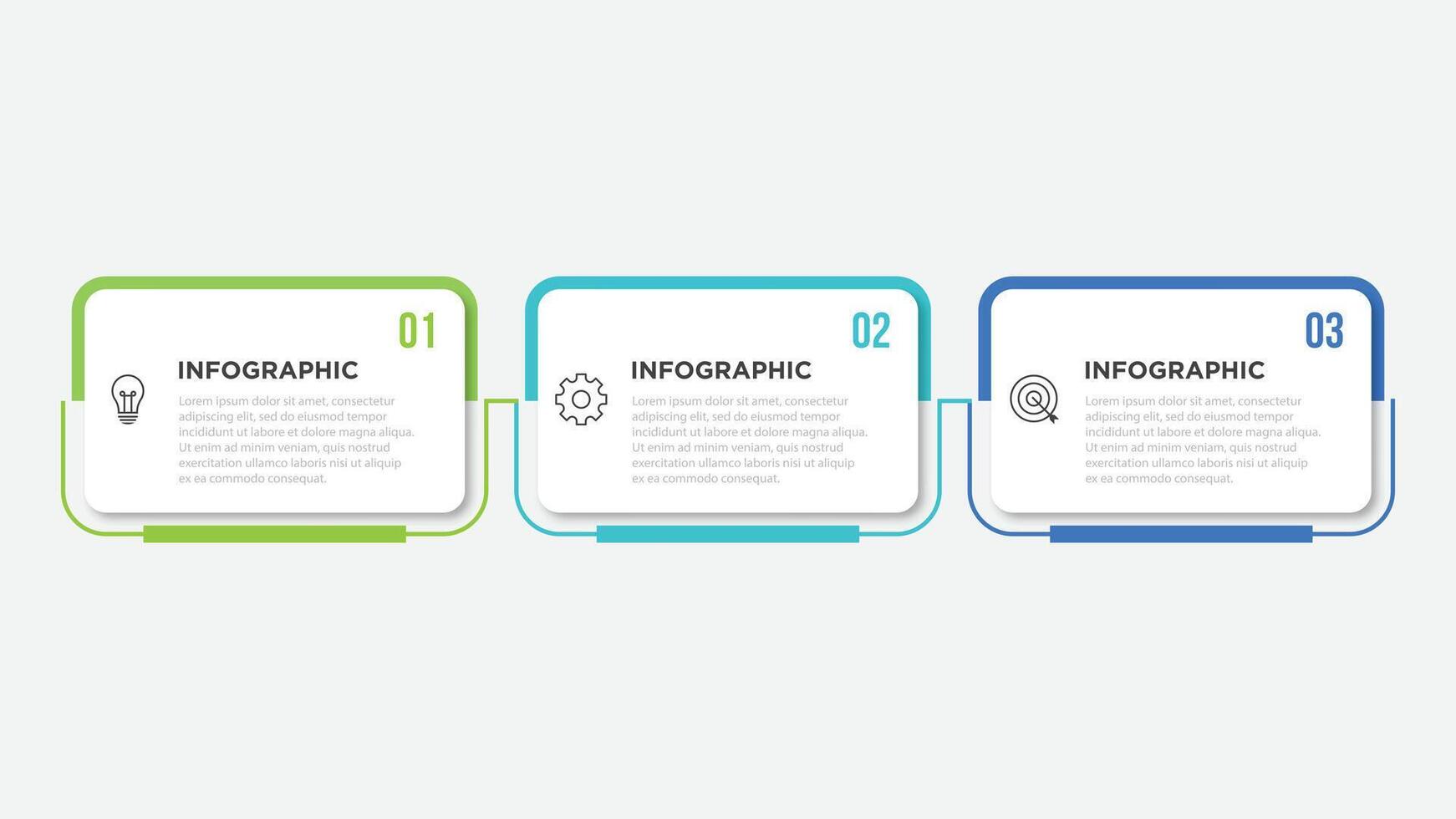 Infographic label design template with icons and 3 options or steps. Can be used for process diagram, presentations, workflow layout, banner, flow chart, vector