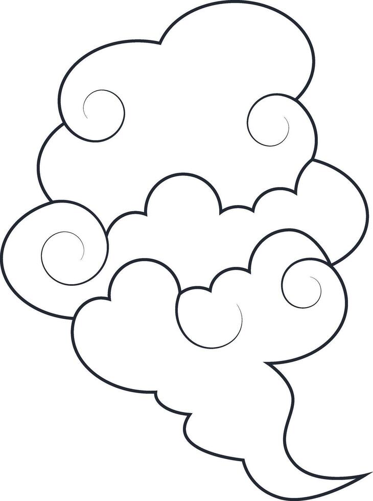 Clouds Ornament in Abstract Pattern Design vector