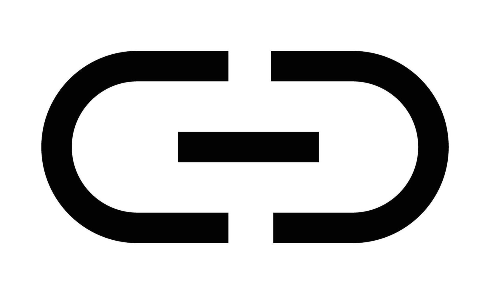 Simple Geometric Shape A Stark Minimalist Graphic Featuring a Bold Unbroken Abstract Shape Suggesting Interconnection and Balance vector