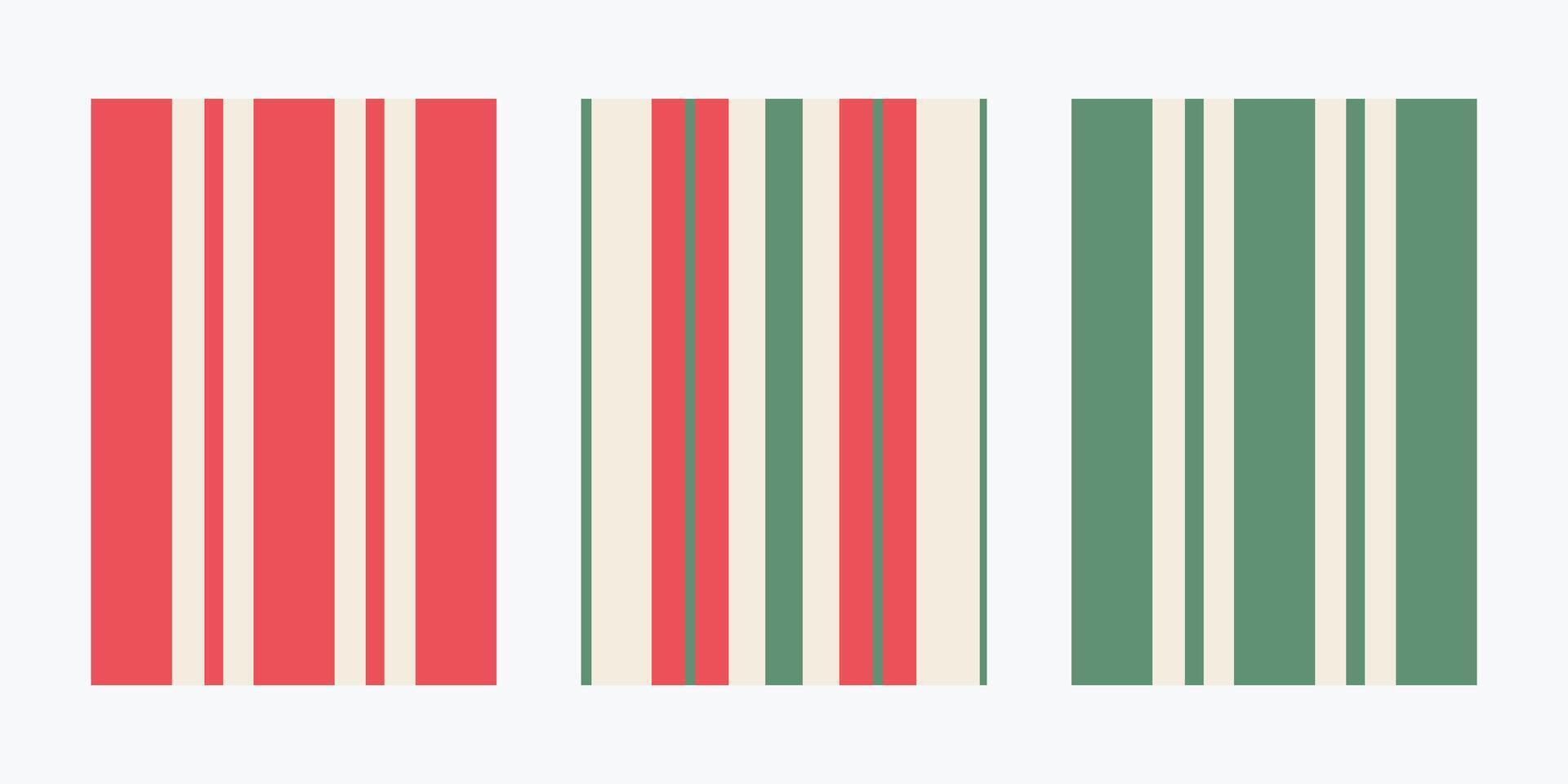 Christmas background. Xmas pattern. Seamless prints with red and green stripes . Set New year textures. Festive wrapping paper. Red green backdrop. illustration for card and banner vector