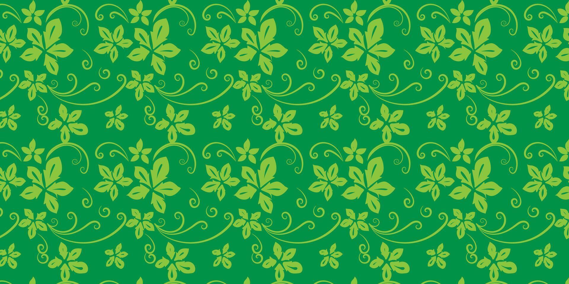 Elegant Botanical Pattern A Repeating Design of Green Leaves and Vines for Backgrounds vector