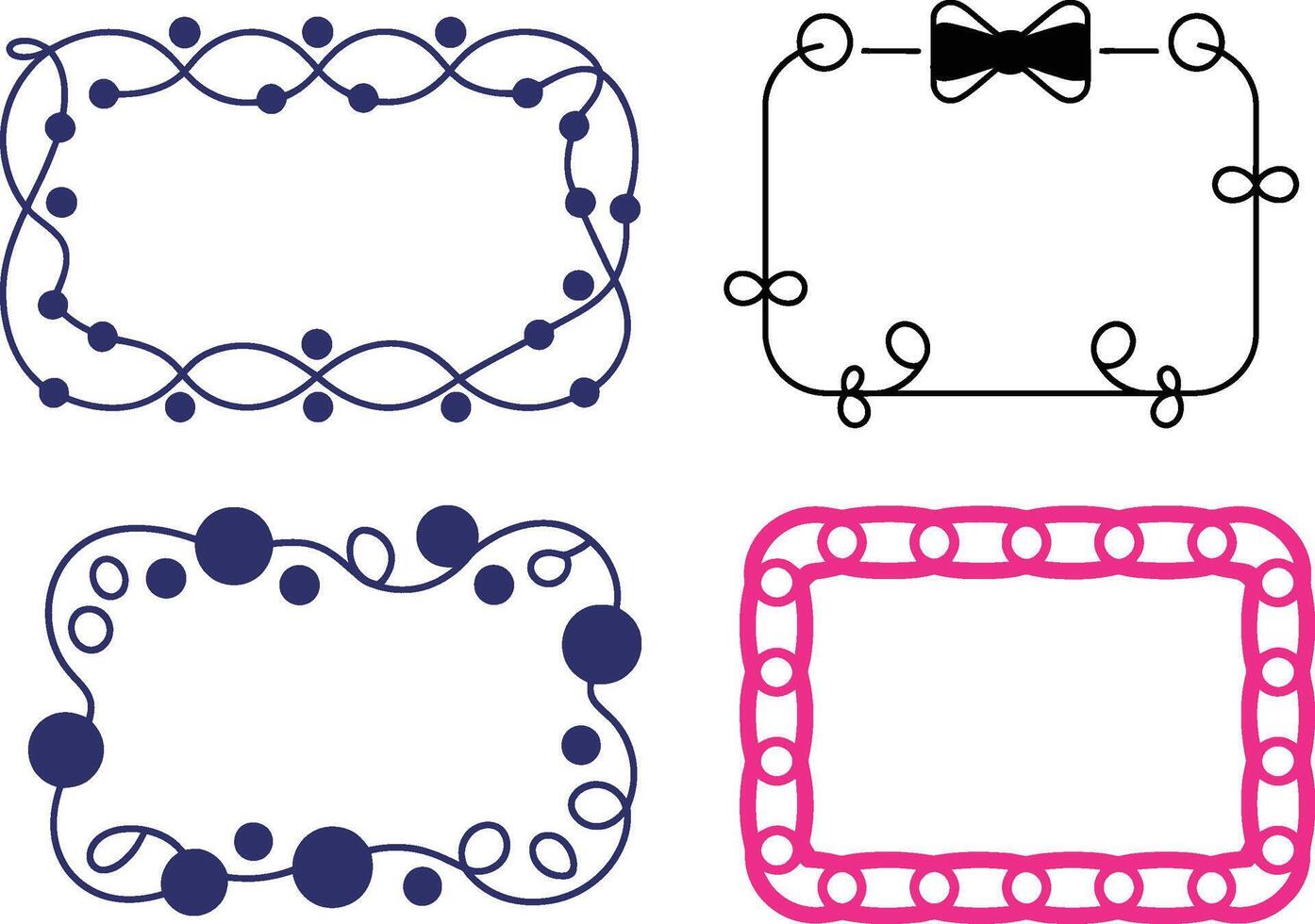 Elegant decorative frames in various styles perfect for invitations, design projects, and branding vector