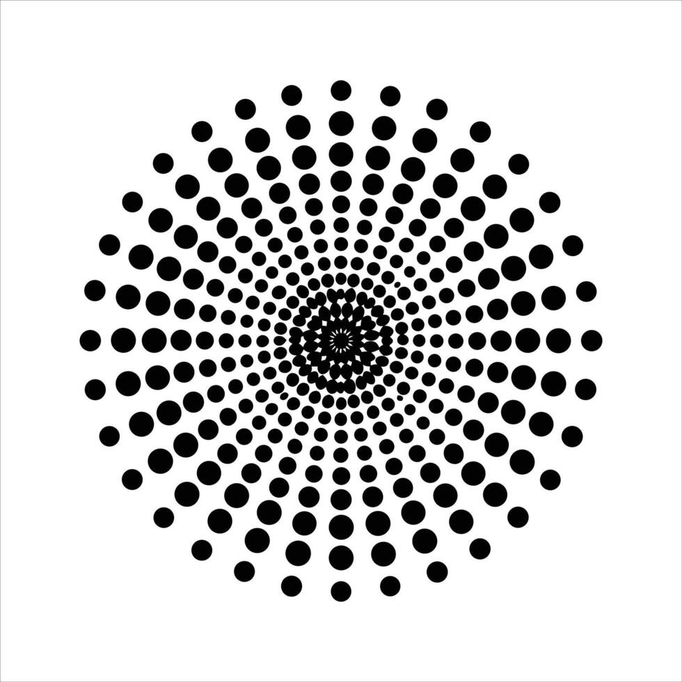 Abstract dotted halftone shapes pattern vector