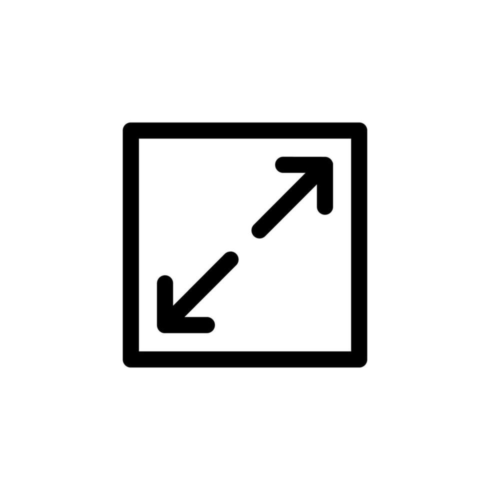Elegant Fullscreen Line Icon for Window and Interface Concept vector