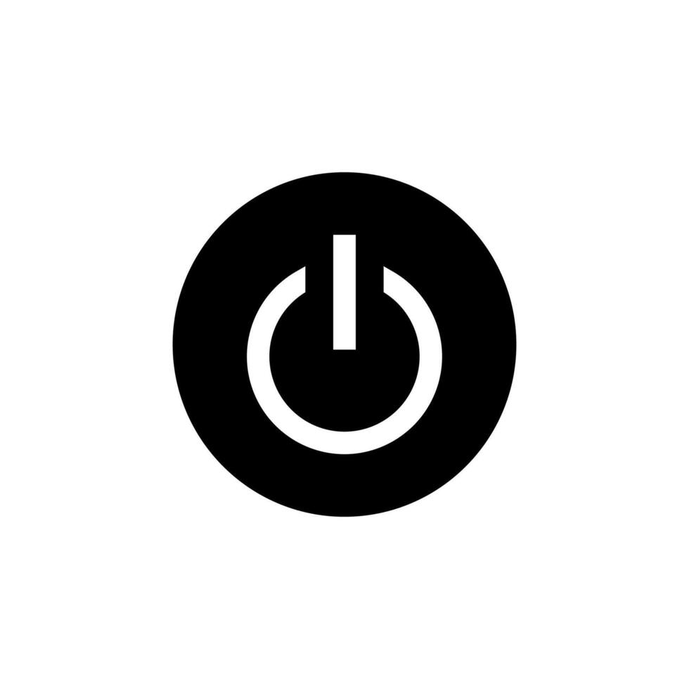 mínimo poder botón sólido icono para artilugio y utilidad concepto vector