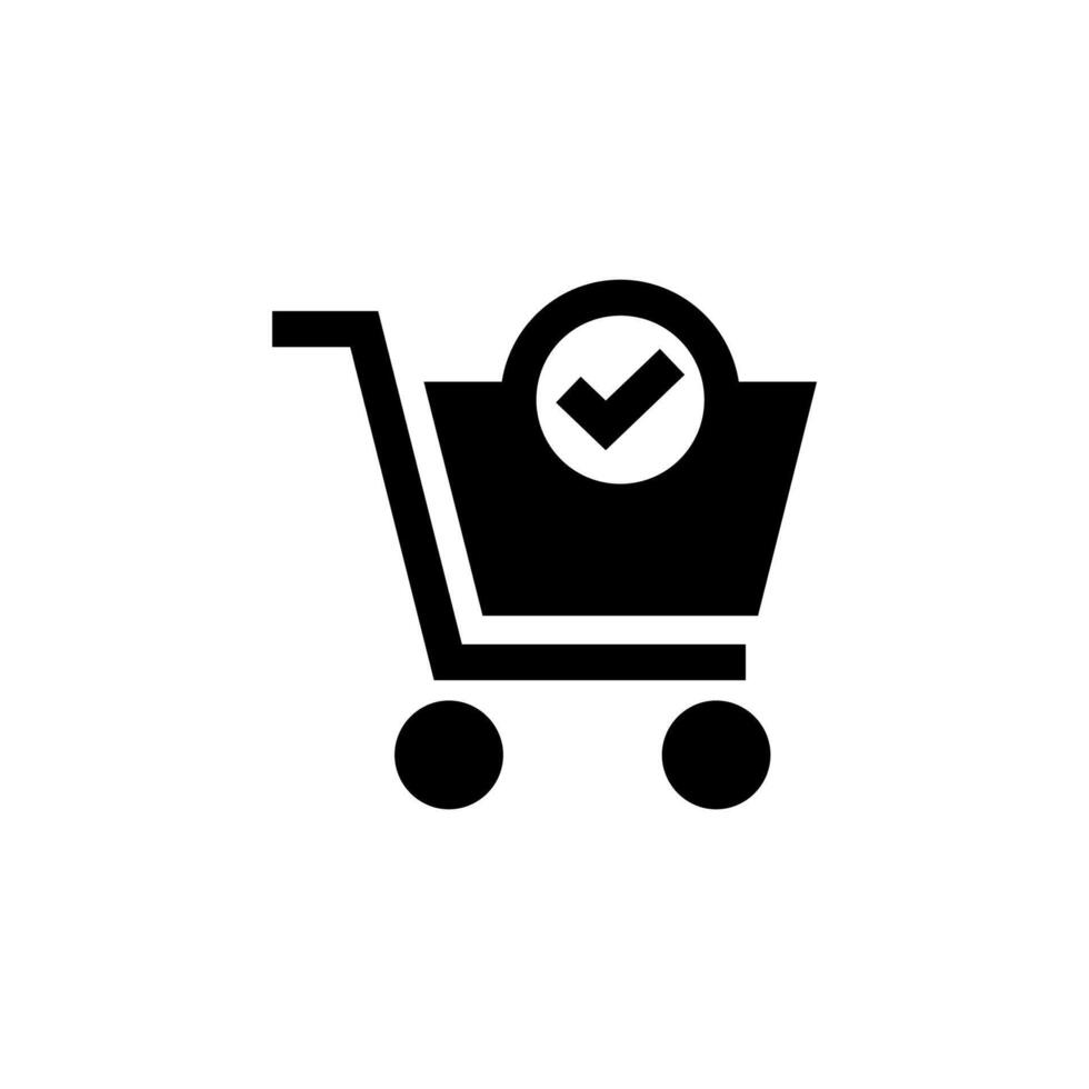Clean Checkout Solid Icon for Purchase and Online Store Interface vector