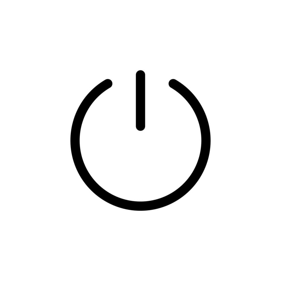 Elegant Power Button Line Icon for Technology and Energy Concept vector