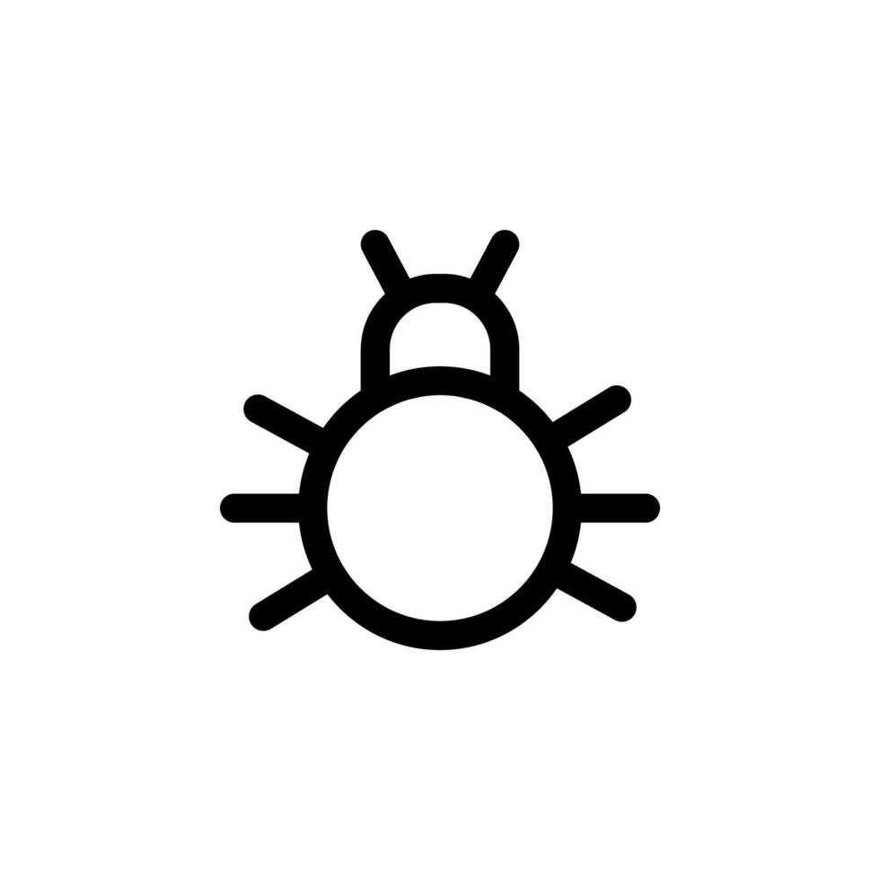 Elegant Bug Report Line Icon for Debug and Software Concept vector