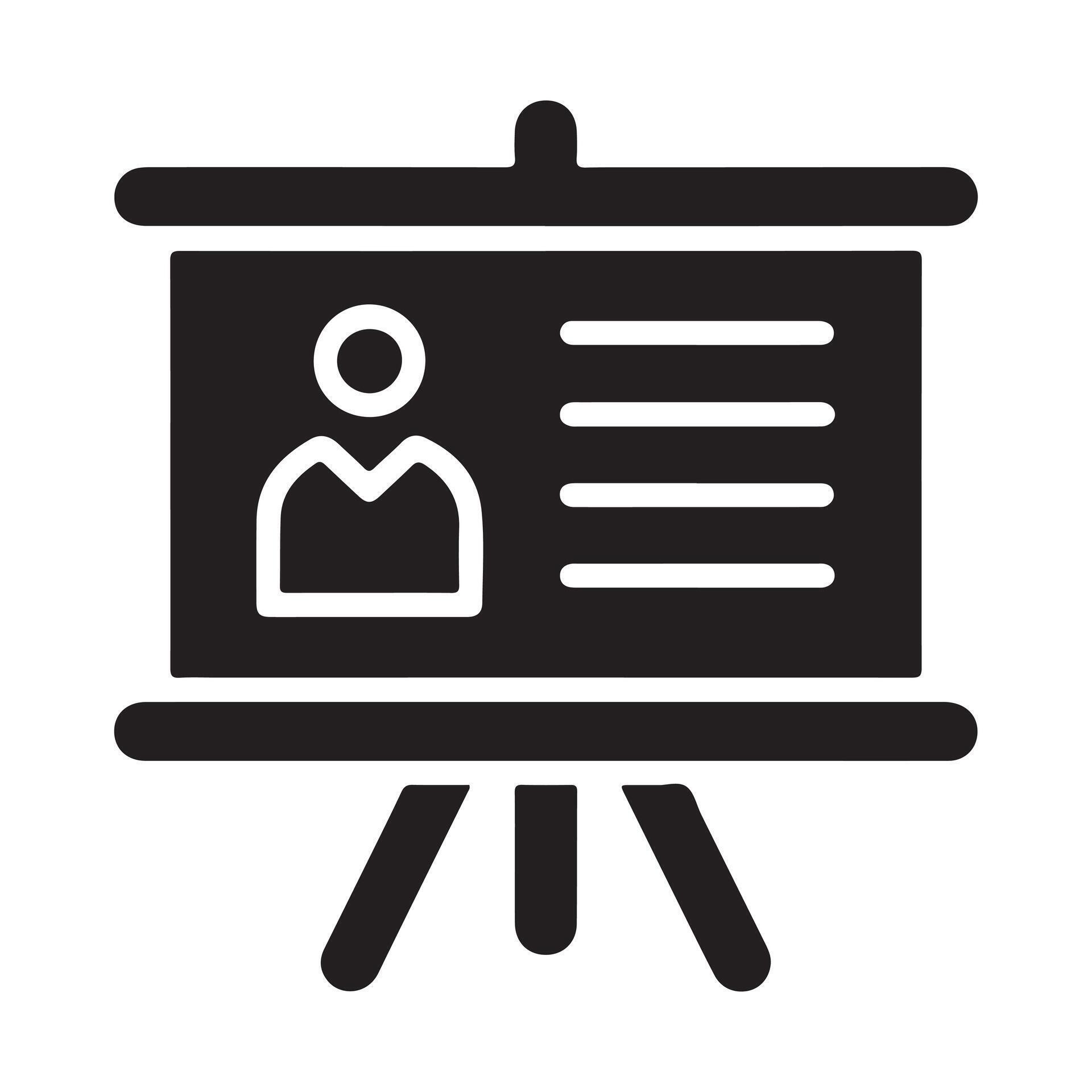 Presentation Board Display Solid Icon 72561810 Vector Art at Vecteezy