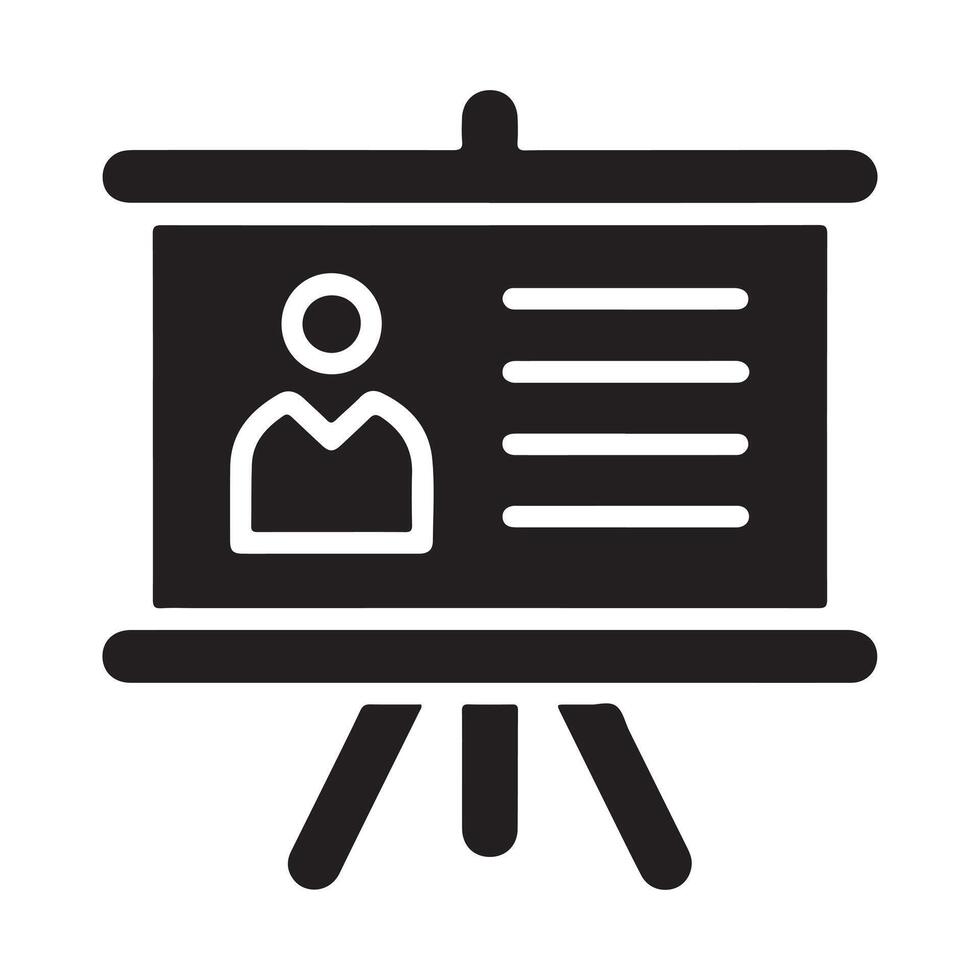 Presentation Board Display Solid Icon 72561810 Vector Art at Vecteezy