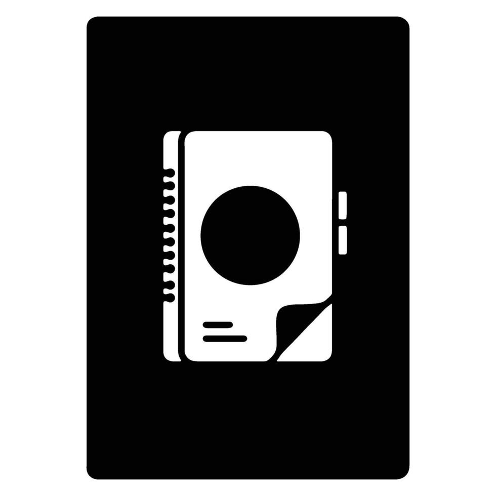 Notebook Icon Graphic Design Spiral Bound Diary with Folded Page vector