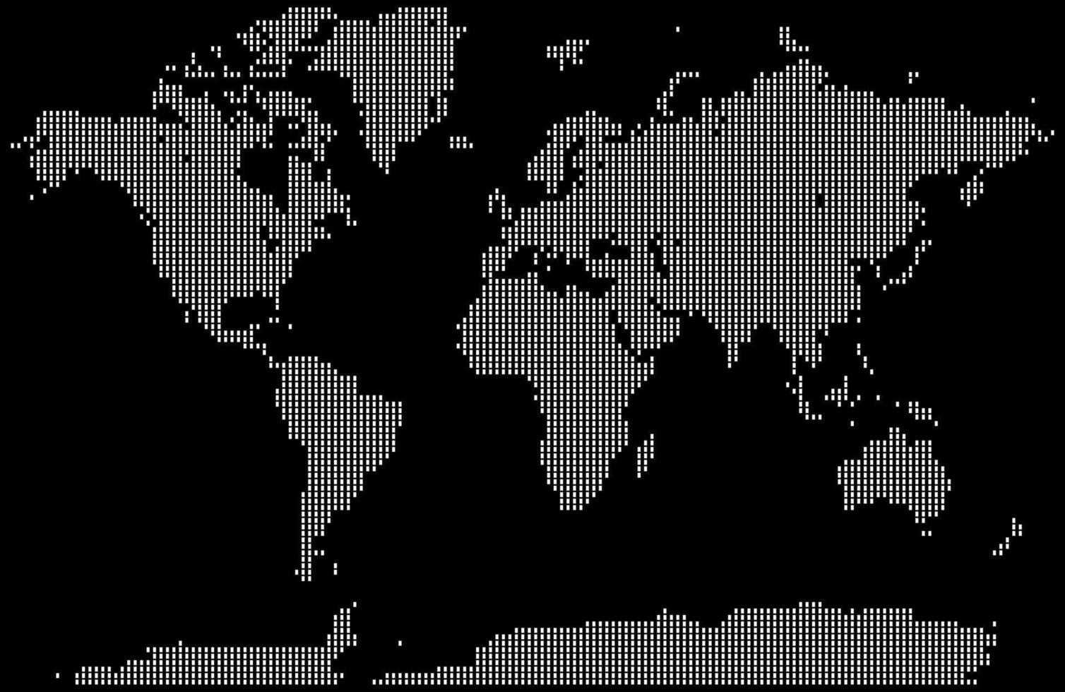 Rectangle and vertical shape dotted world map style with modern geography vector