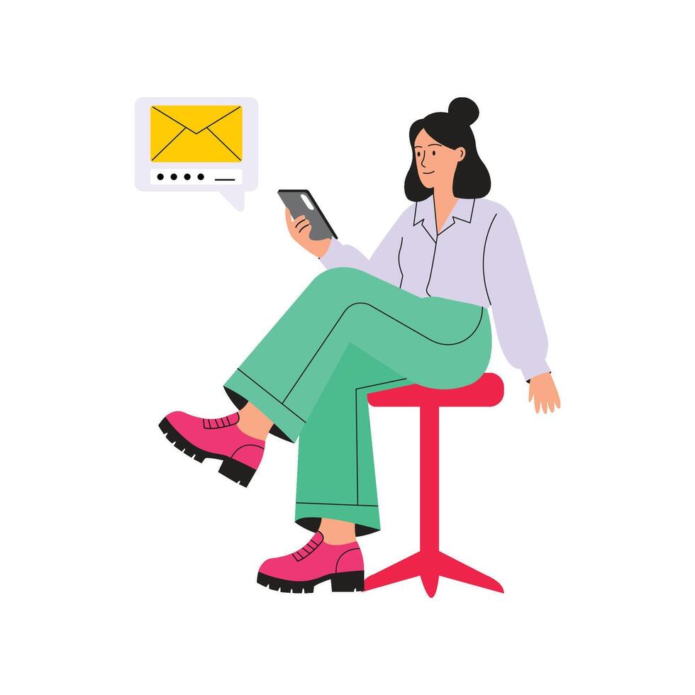 User updating or entering Gmail account password securely illustration vector