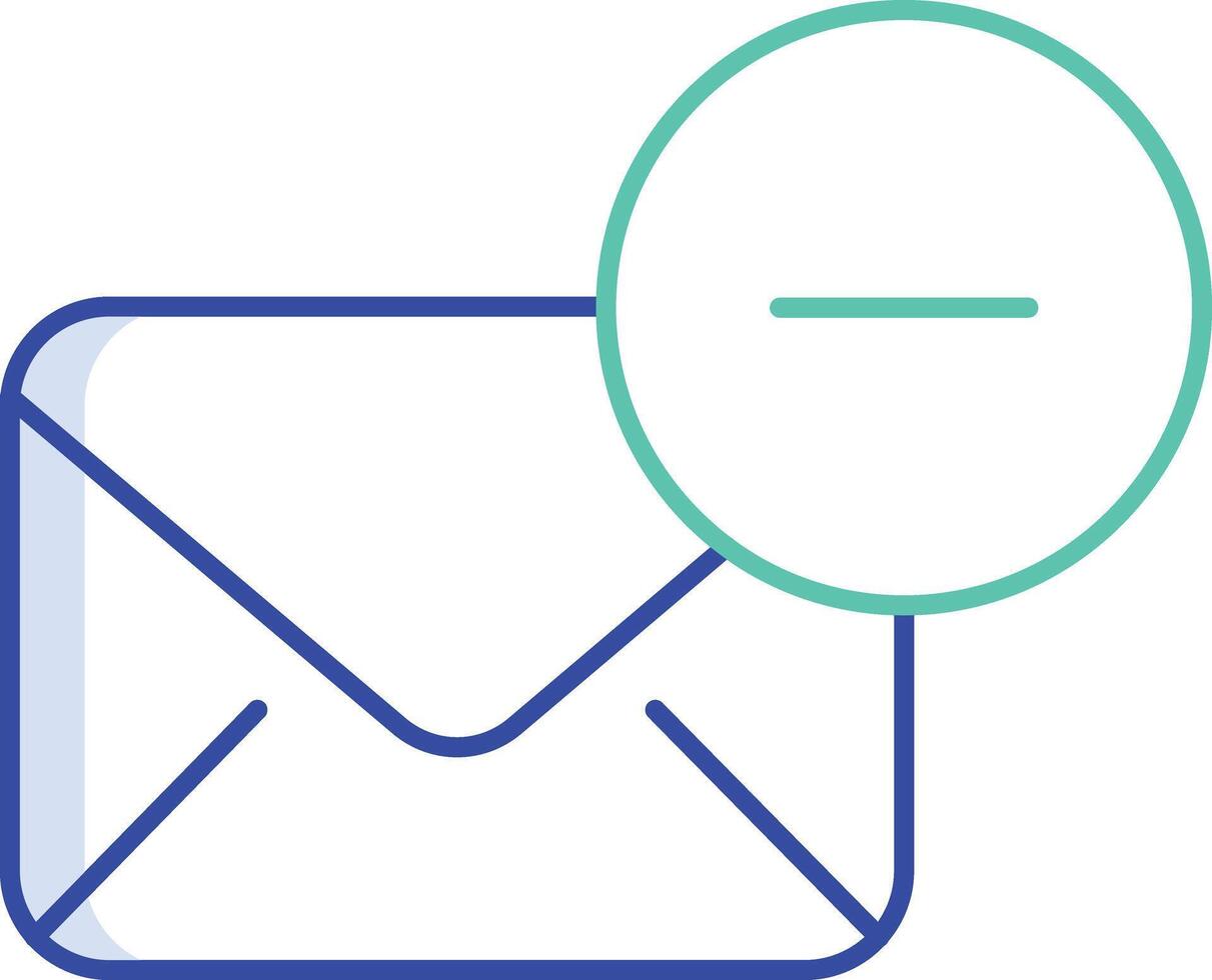 delete message outline color icon design vector