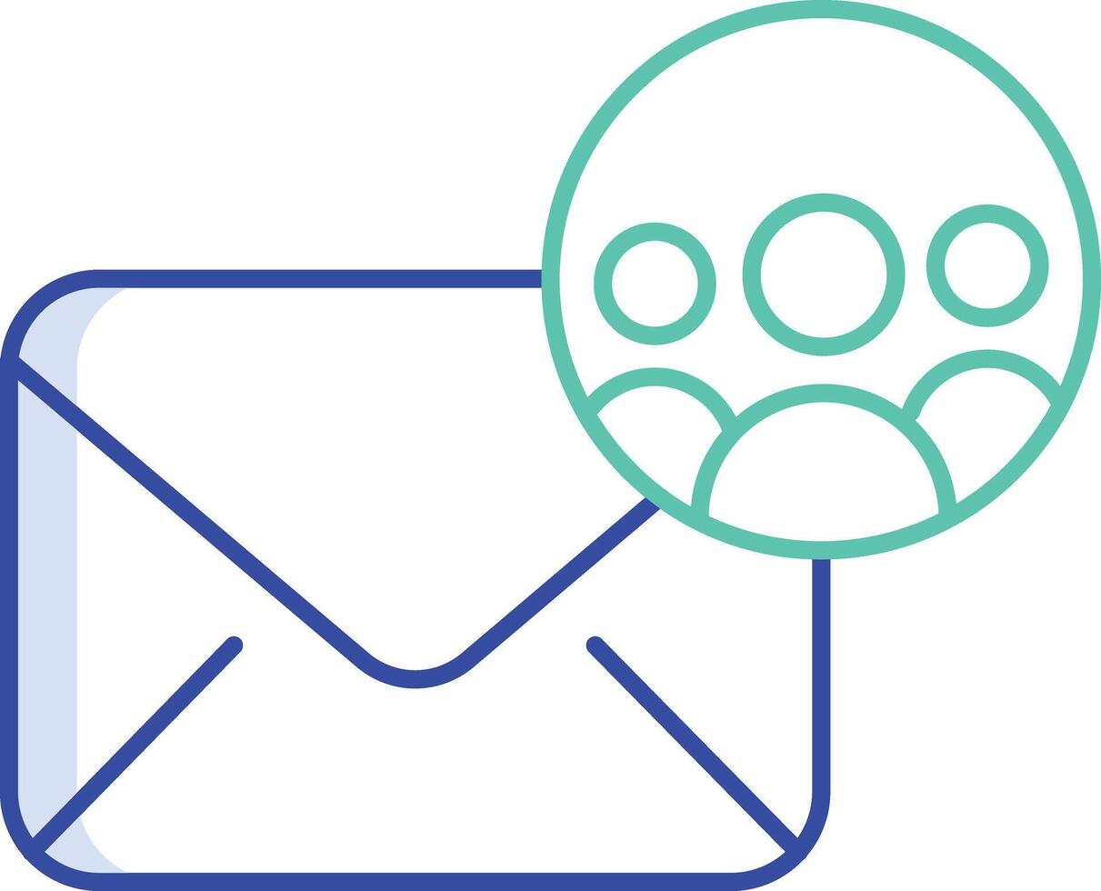 email user outline color icon design vector