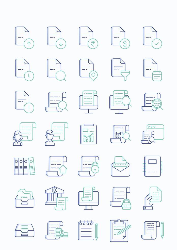 Vector icons for document management