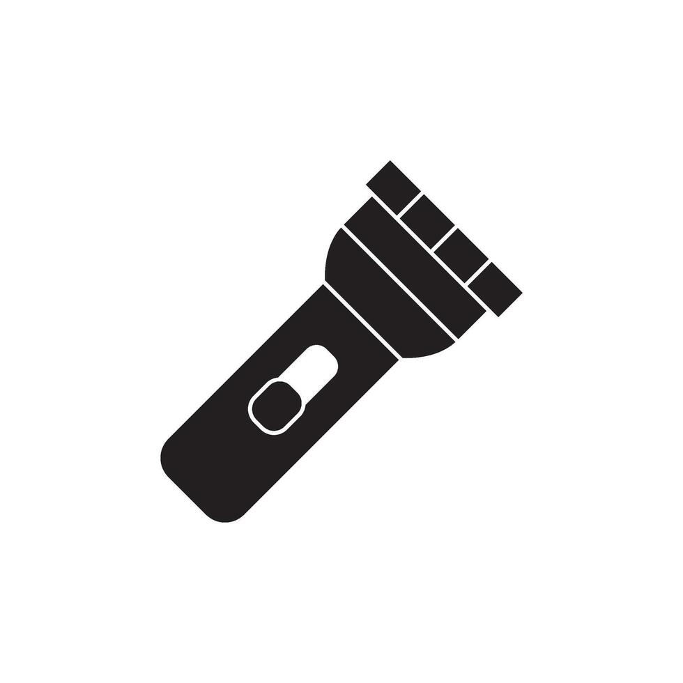 Simple illustration of a modern flashlight with a power switch, perfect for design projects and technical documentation vector