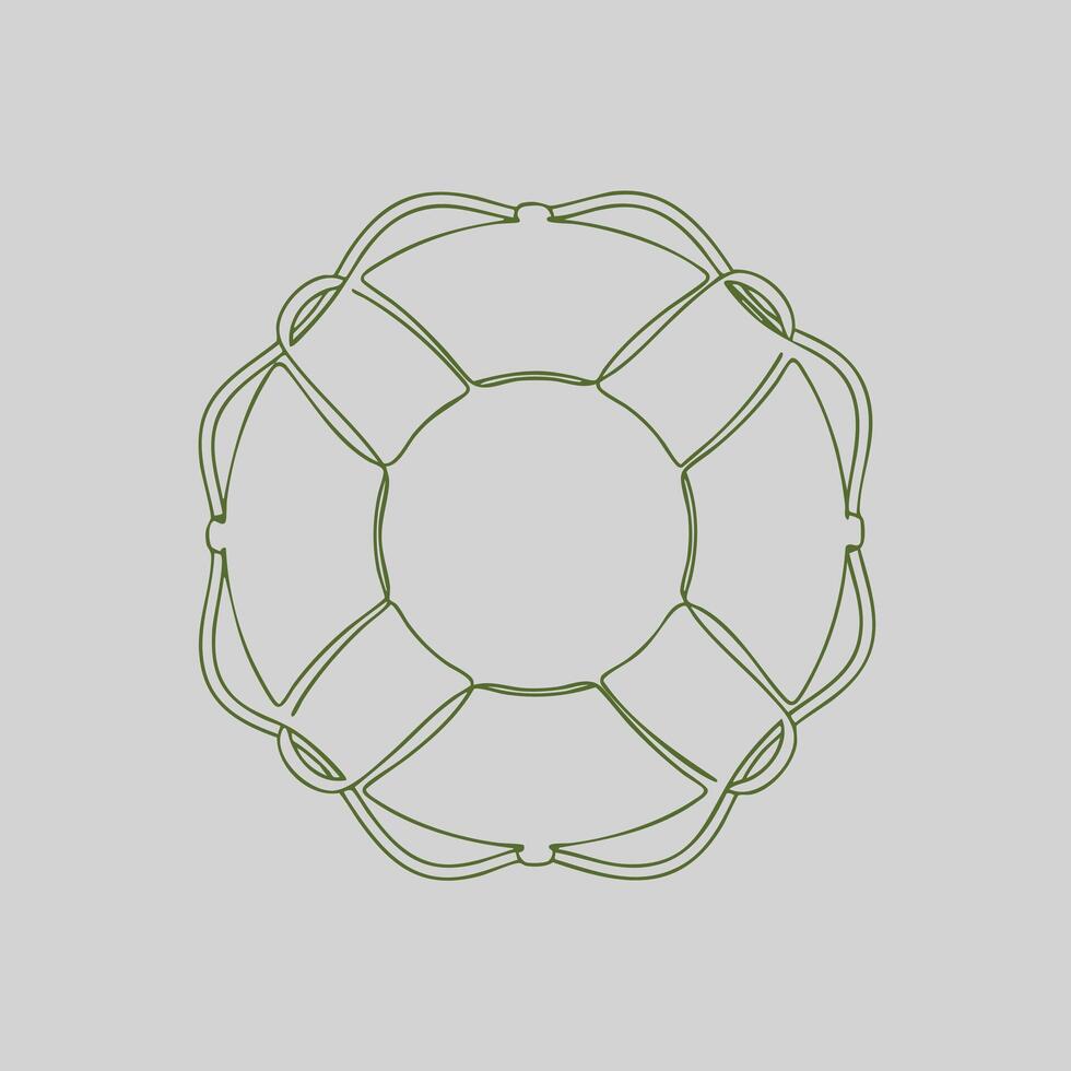 Colorful abstract pattern resembling a circular floral design with intricate interconnected lines and vibrant hues vector