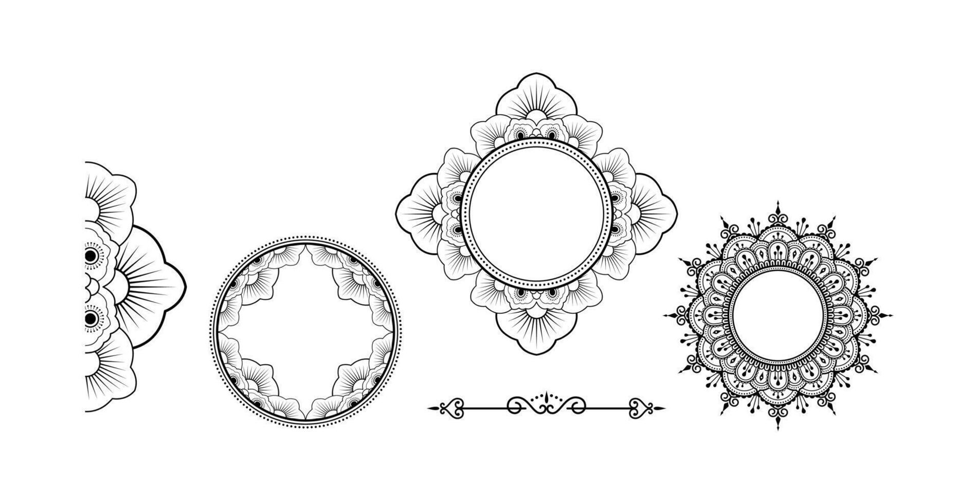 Set of retro vintage graphic design elements for frame, labels. vector