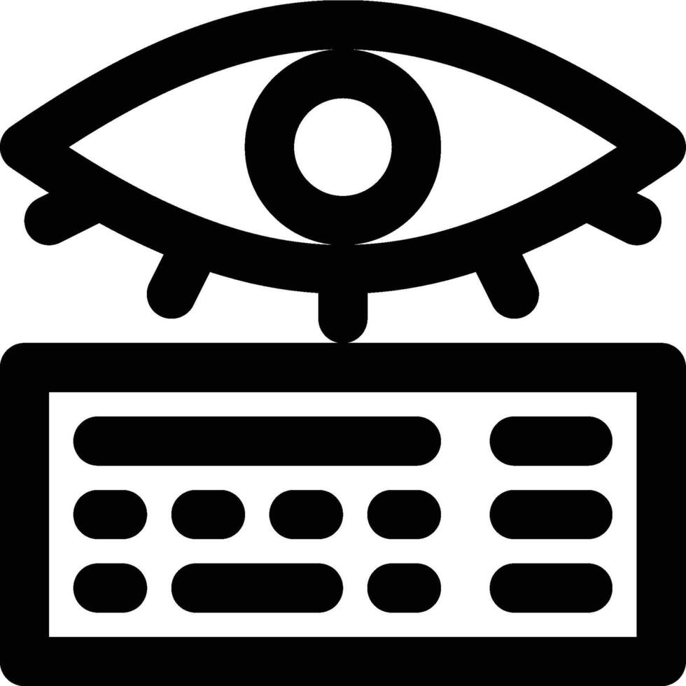 Keylogger, Keylogging, Keyboard Outline Icon vector