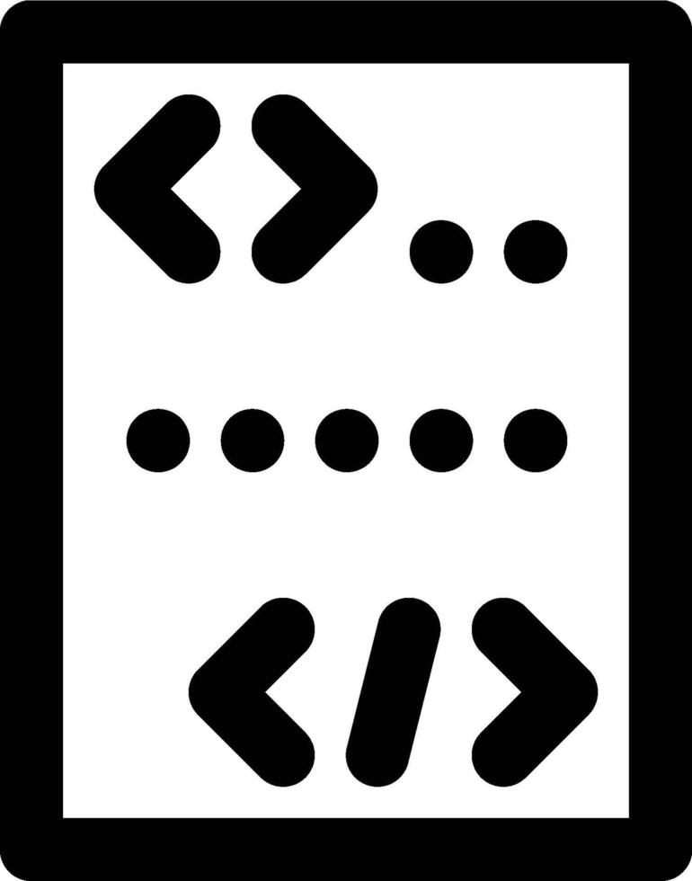 Script, Coding, Programming Outline Icon vector