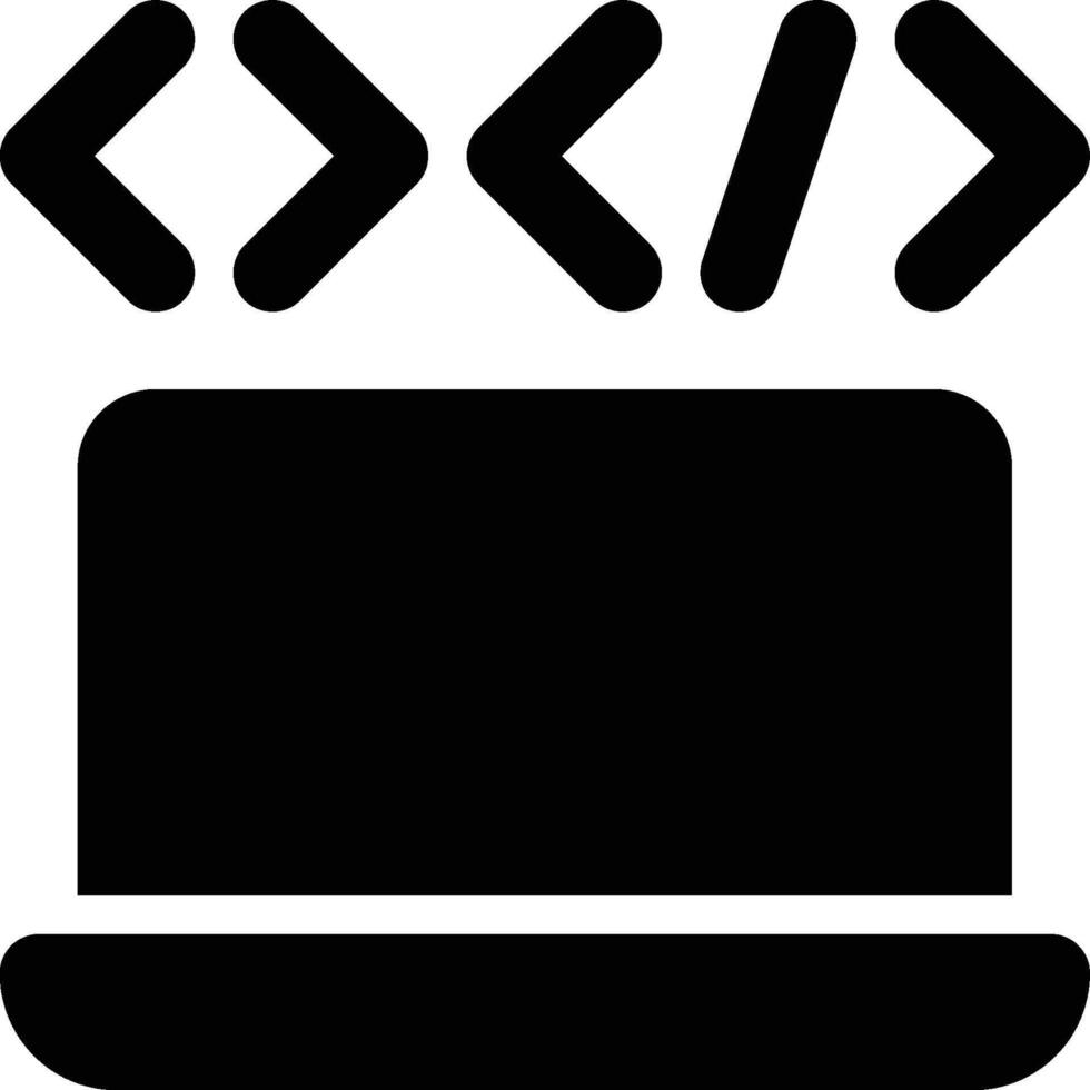 Programming, Coding, Software Development Glyph Solid Icon vector