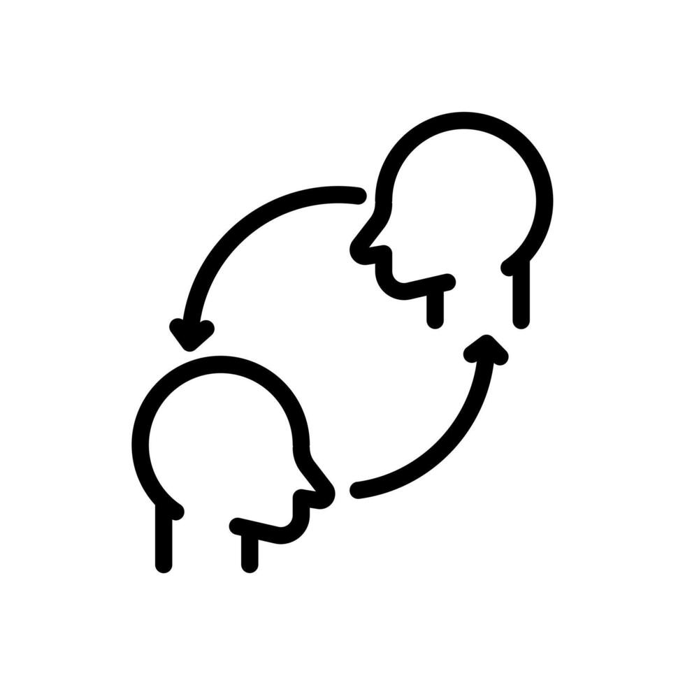 A linear visualization of a professional business connection network and partnership. vector