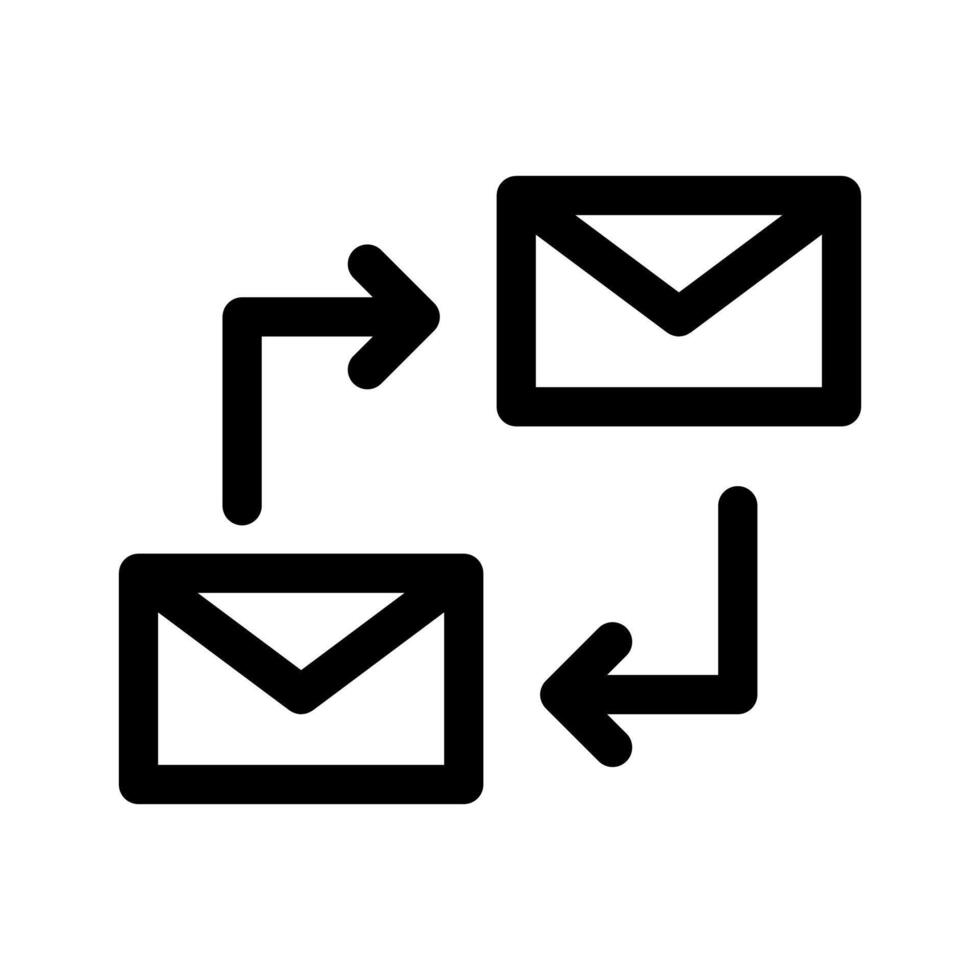 A line icon showing an envelope with a paper airplane, representing a successfully email sent. vector