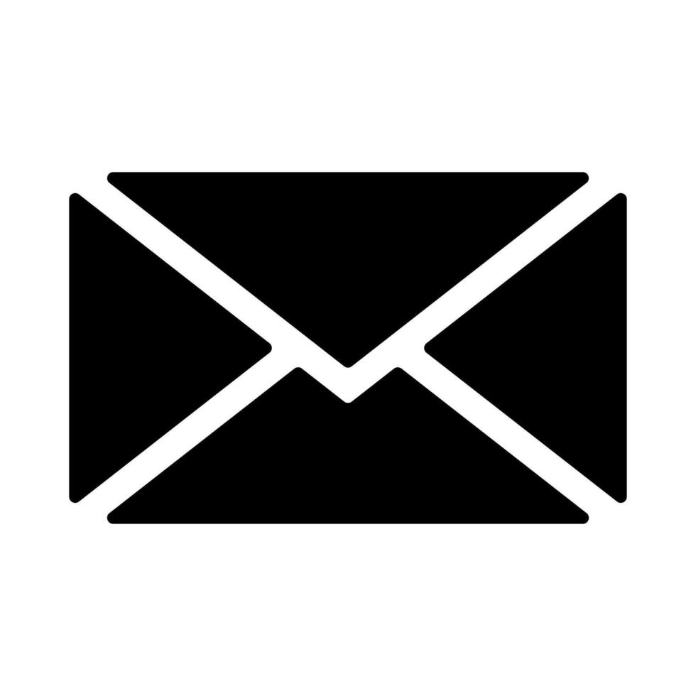 Envelope Message Solid Icon Design vector