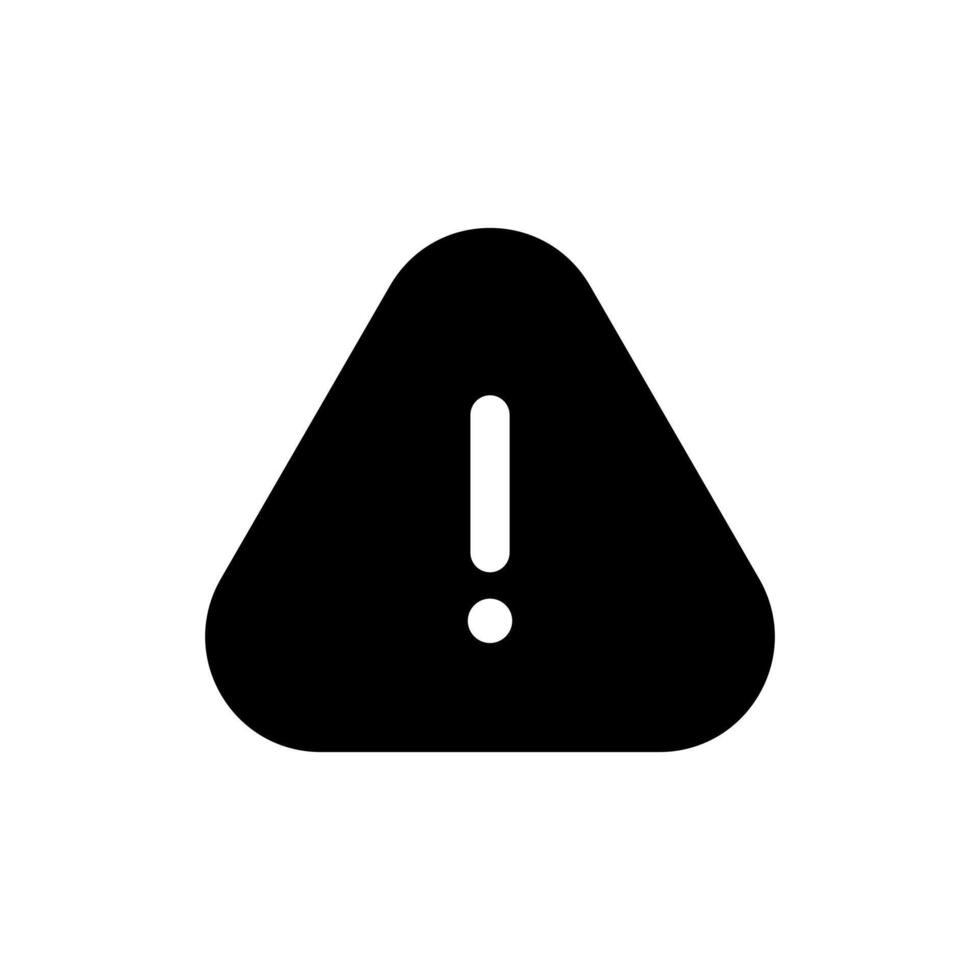 A solid icon of a warning sign with the letter 'i', signifying an alert info message or caution. vector