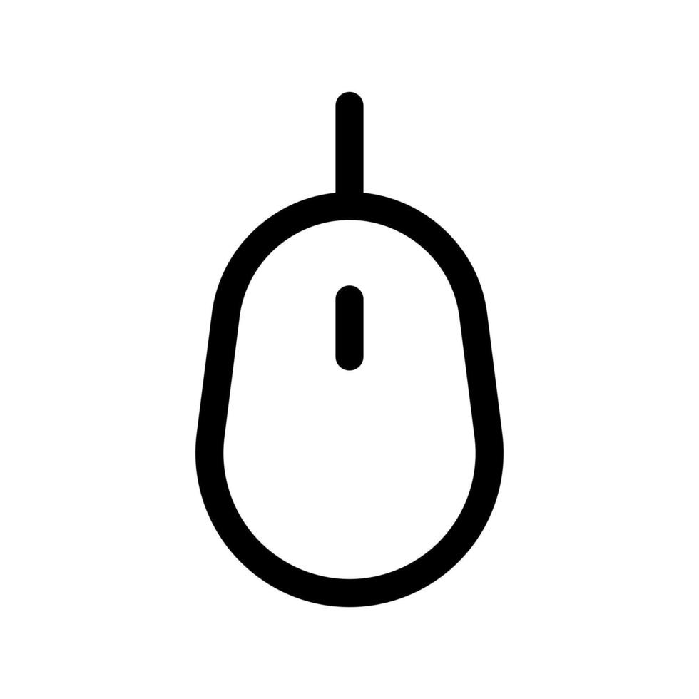 A simple line icon of a computer mouse peripheral input device. vector