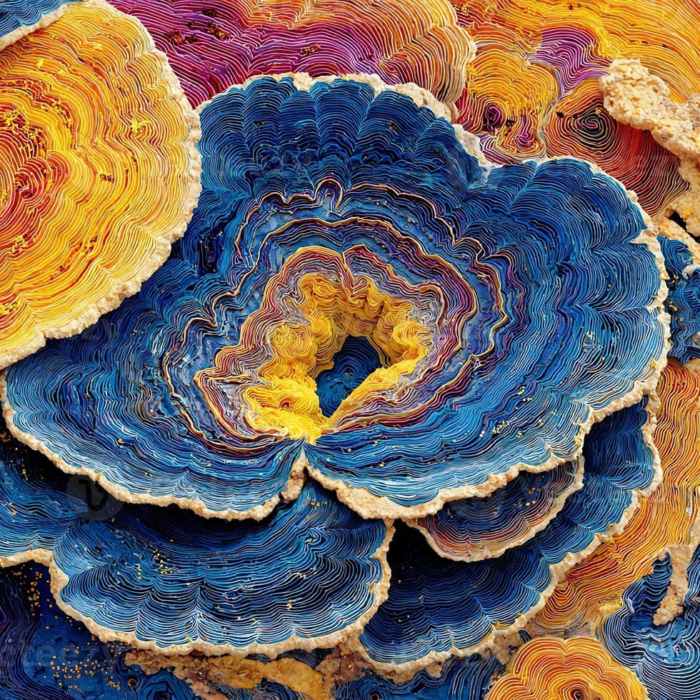 Concentric Rhythms A Tapestry of Color and Form in Abstract Organic Layers photo