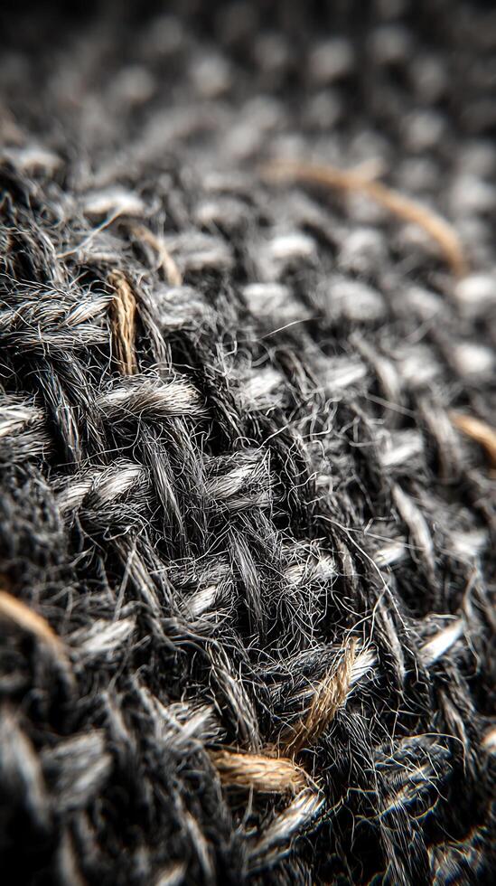 Intricate Woven Threads. A Detailed Macro View of Textile Surface with Dynamic Depth photo