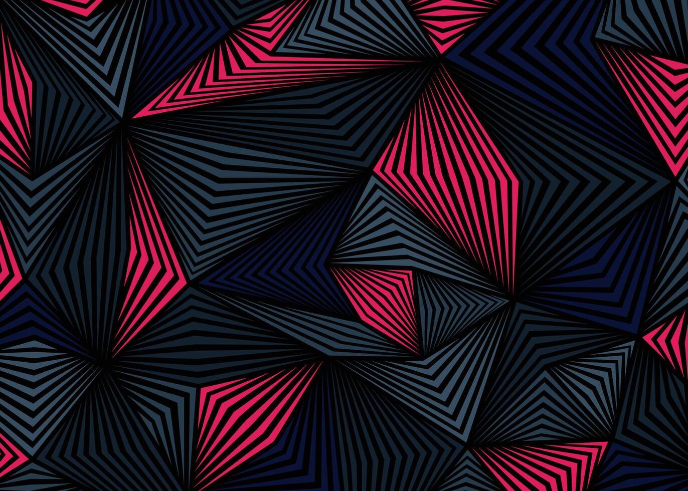 Dark Abstract optical geometric stripe pattern background. vector
