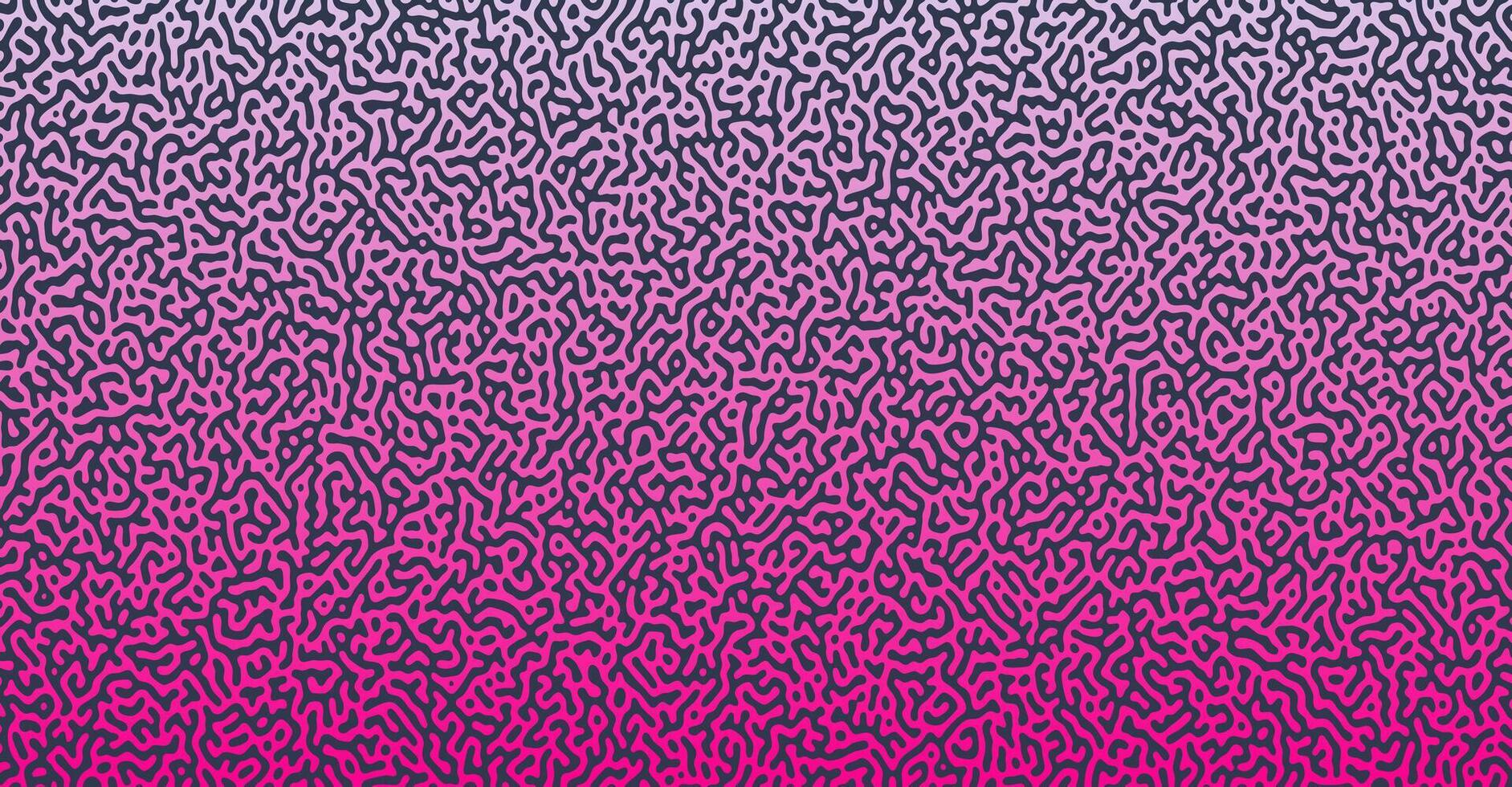 Turing pattern with a vibrant pink gradient. Abstract organic maze like texture. Ideal for modern tech, biological, and generative designs. vector