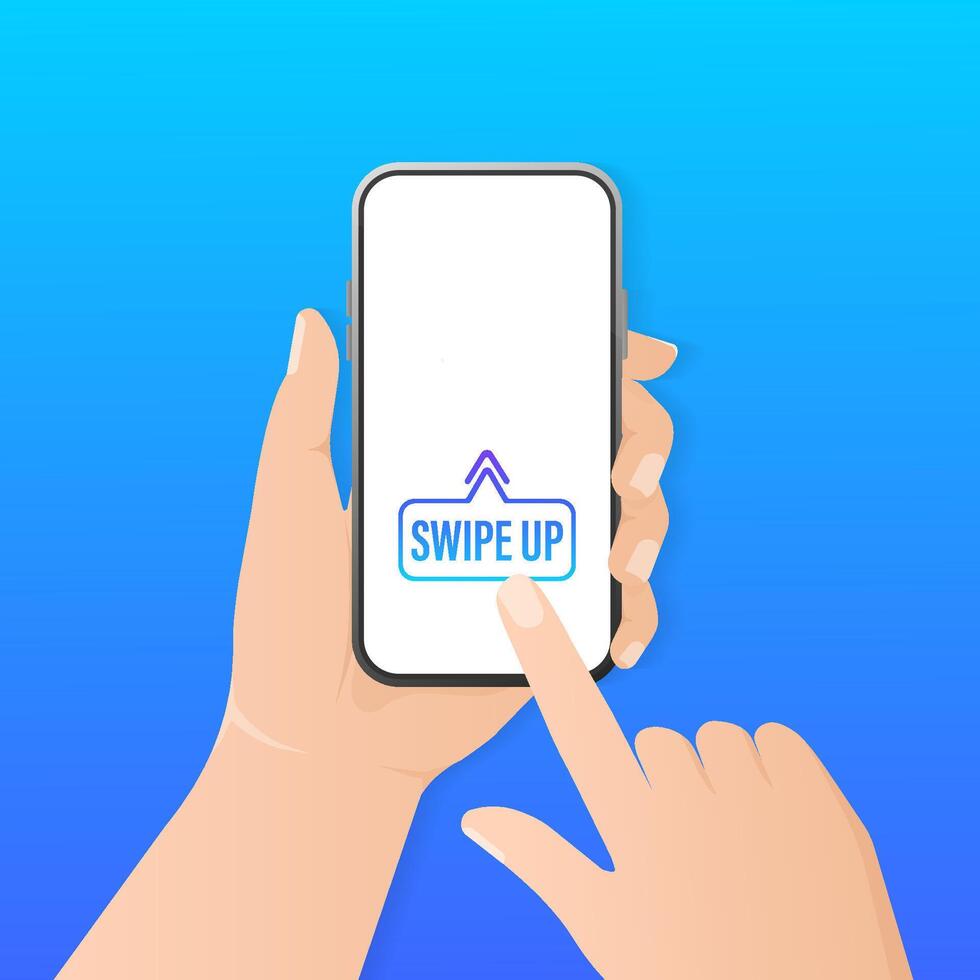 Swipe up Modern communication technology. smartphone hands, great design for any purposes. Web design. Media technology. Modern pattern with swipe smartphone hands. vector
